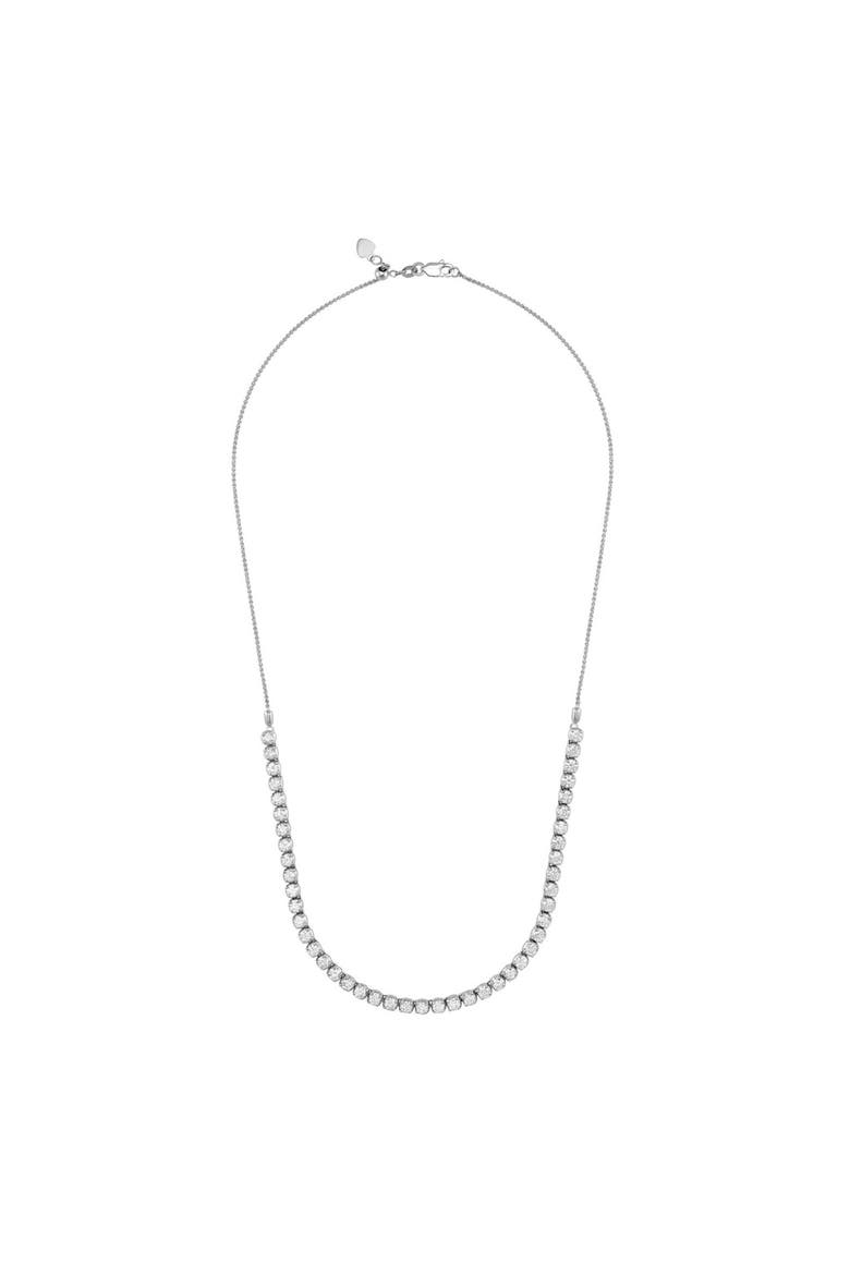 Adjustable Half Tennis Lab Diamond Necklace in 14K, Main, color, Yellow Gold