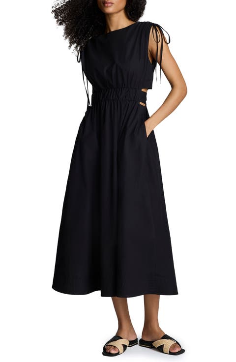 Sleeveless A-Line Midi Dress