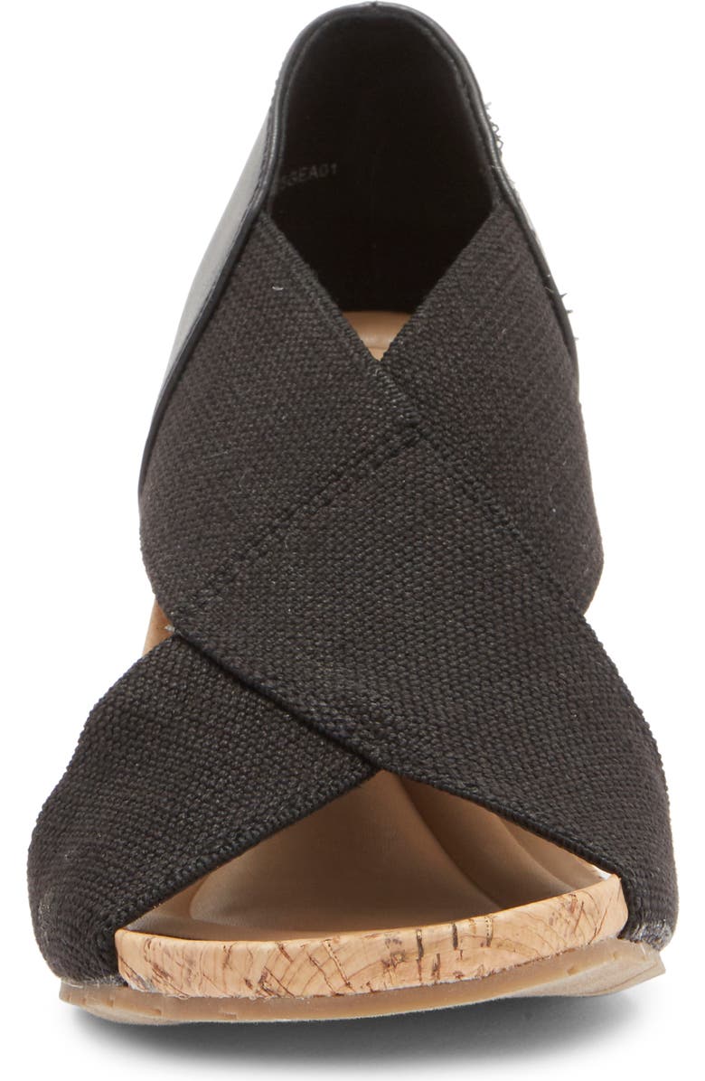 Reaction Kenneth Cole Gelena Stretch Wedge Sandal, Alternate, color, Black Elastic