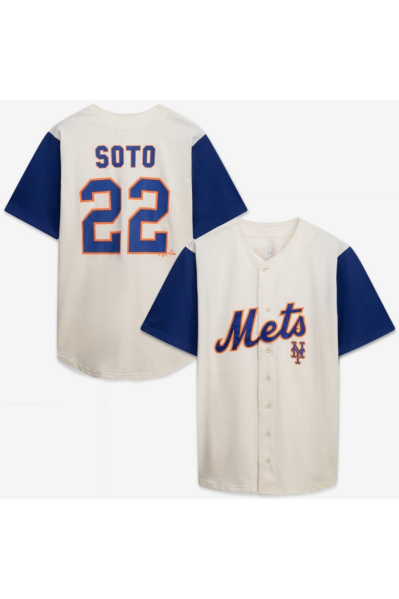 Men's Profile Cream/Royal New York Mets Big & Tall Two-Color Fashion Jersey, Main, color, Cream