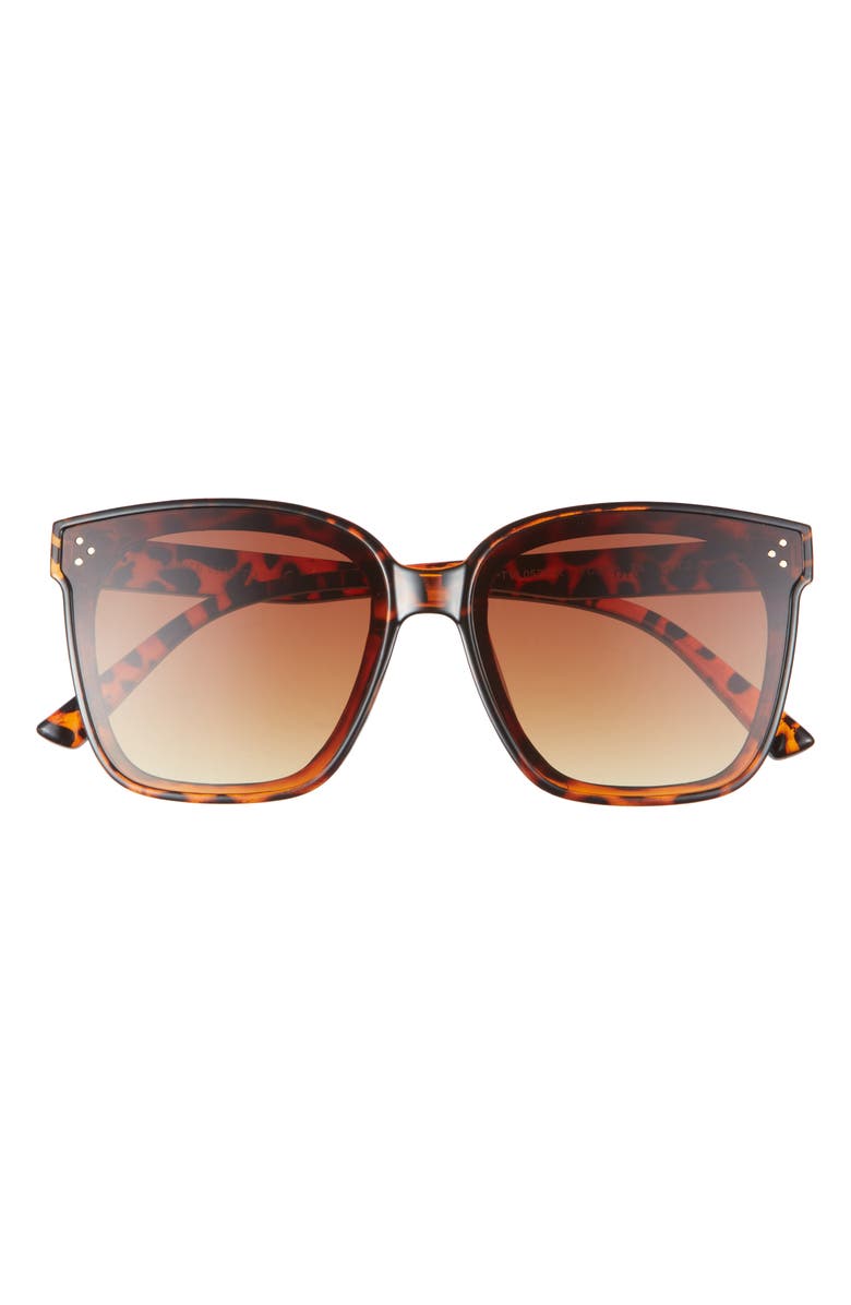 Vince Camuto 63mm Square Sunglasses, Main, color, Tortoise