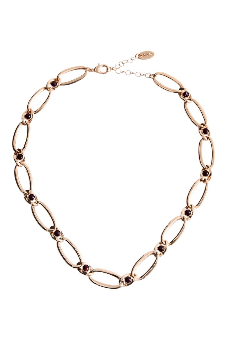 Slim Chain Link Necklace, Main, color, GOLD