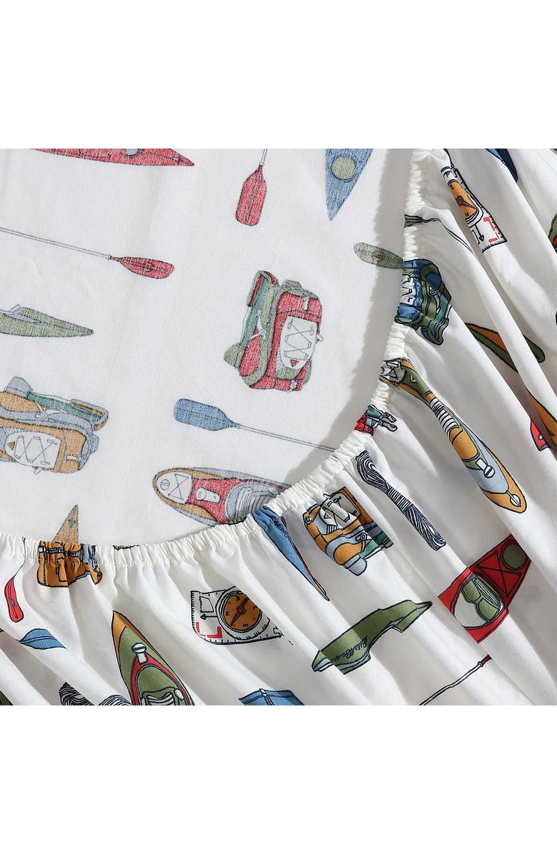 Eddie Bauer Kayak Adventure Twin Cotton Percale Sheet Set, Alternate, color, Red