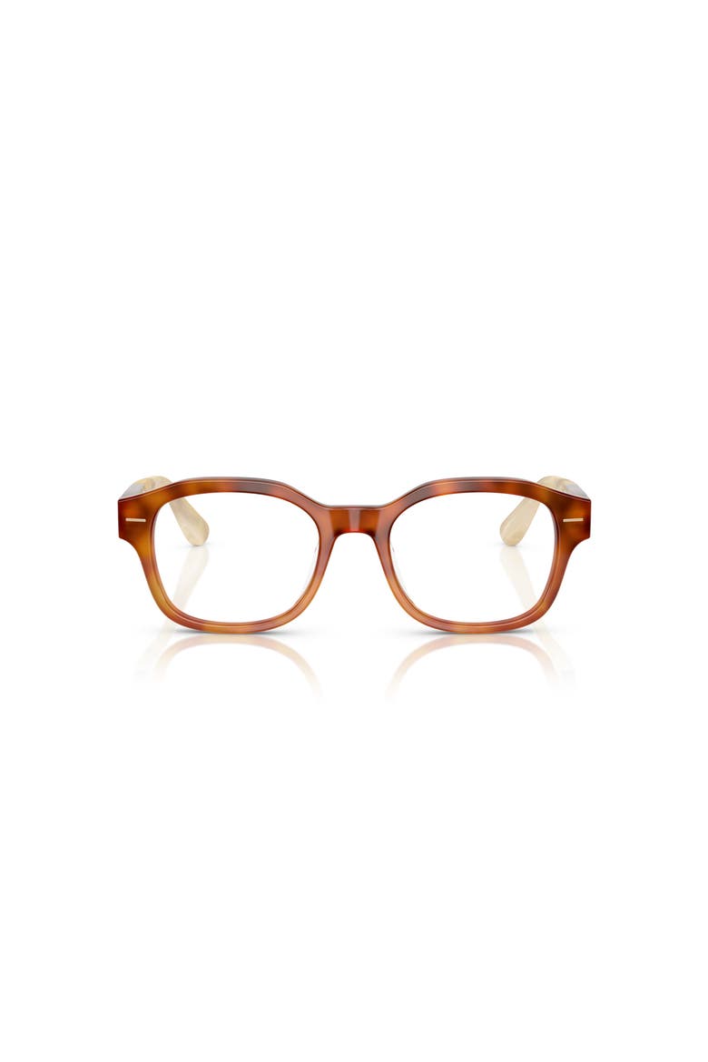 50mm Rectangle optical glasses, Alternate, color, Tortoise