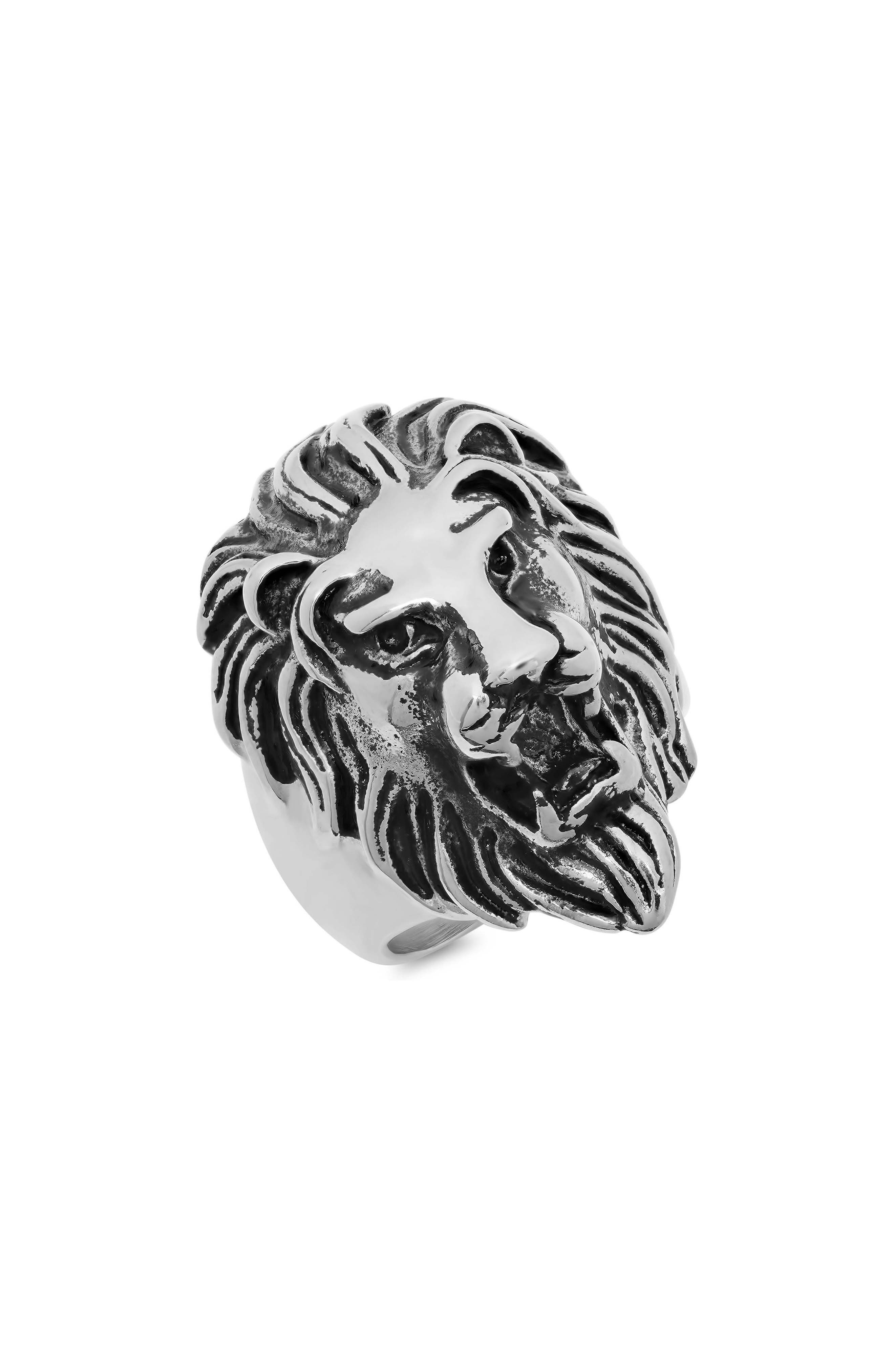 Men's Lion Head Ring