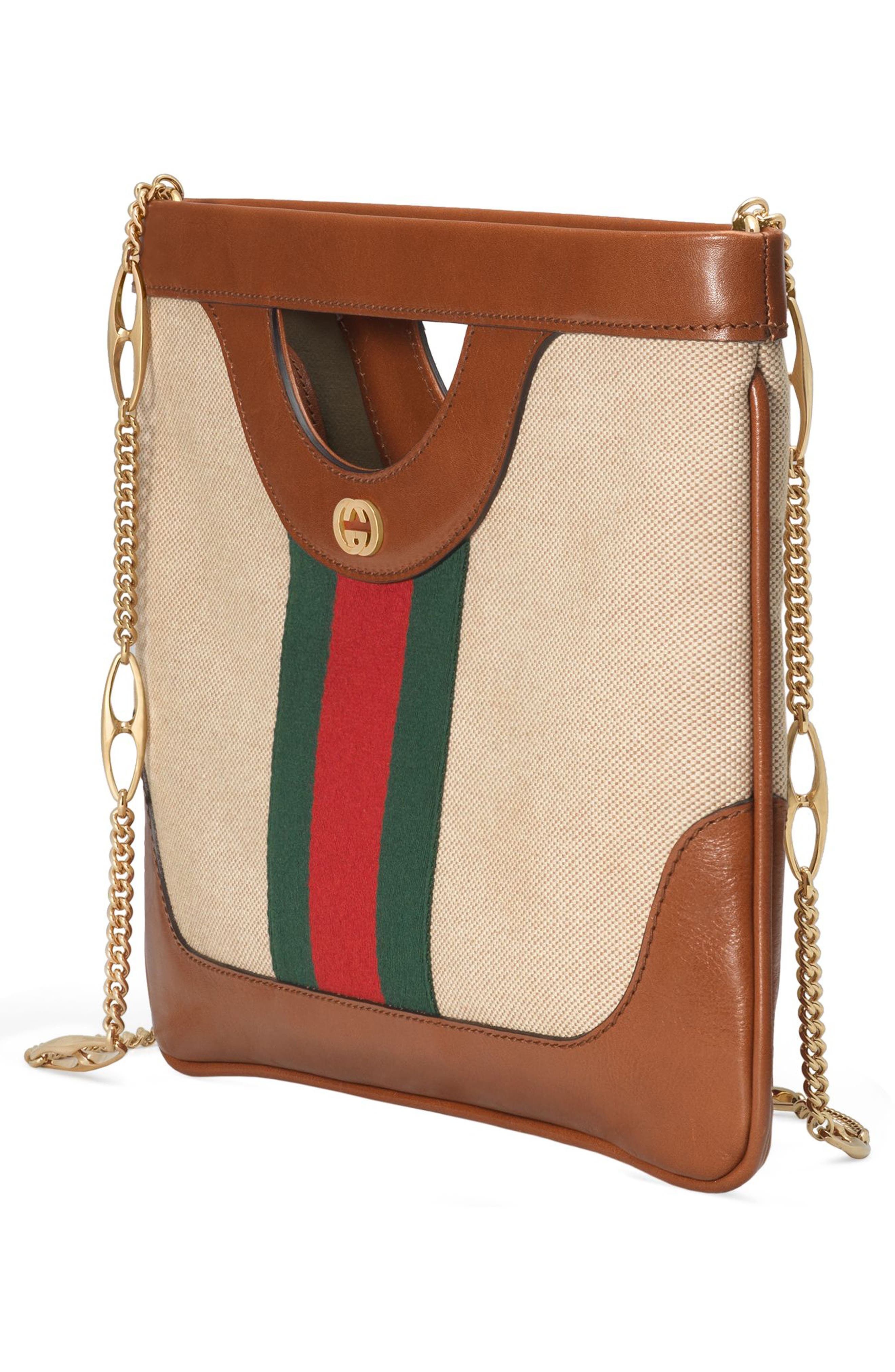 Gucci GG Vintage Canvas & Leather Shoulder Bag, Alternate, color, 