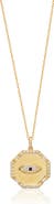 GLAZE JEWELRY Gold Vermeil CZ Evil Eye Pendant Necklace