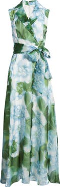 Julia Jordan Tie Waist Sleeveless Gown