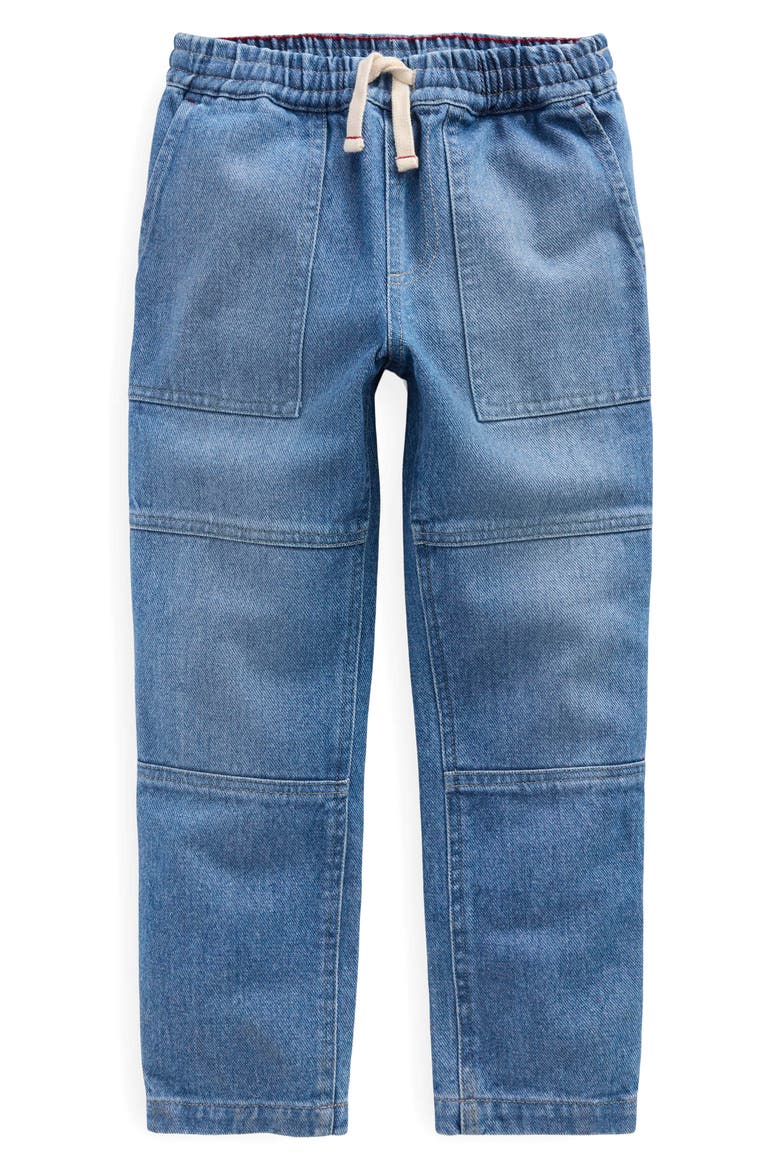 Kids' Warrior Knee Denim Jeans, Main, color, MID BLUE WASH