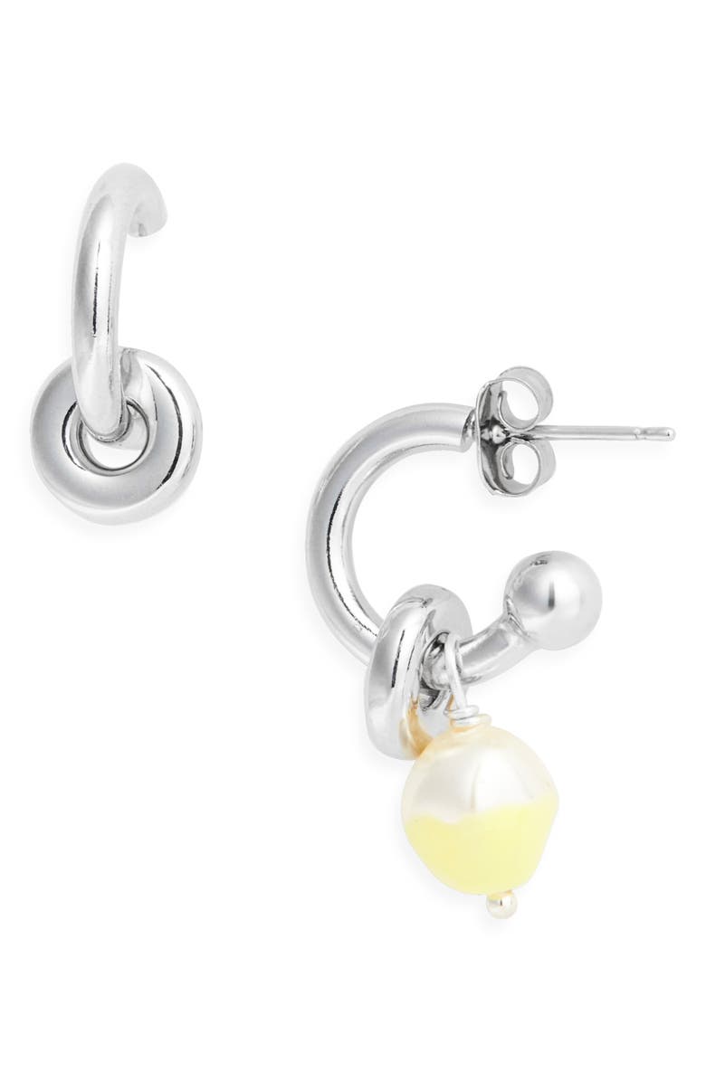 Justine Clenquet Ethan Summer Mismatched Earrings, Main, color, Yellow