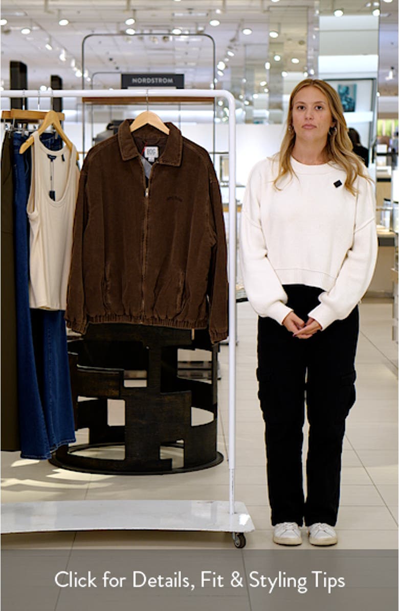 Oversize Corduroy Harrington Jacket, sales video thumbnail