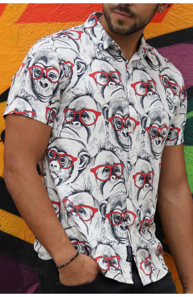 Baja Llama Dr. Yessir - White 7-Seas Button Up, Alternate, color, White