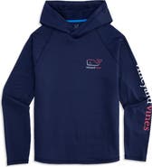 vineyard vines Burgee Whale Hooded Long Sleeve Performance T-Shirt