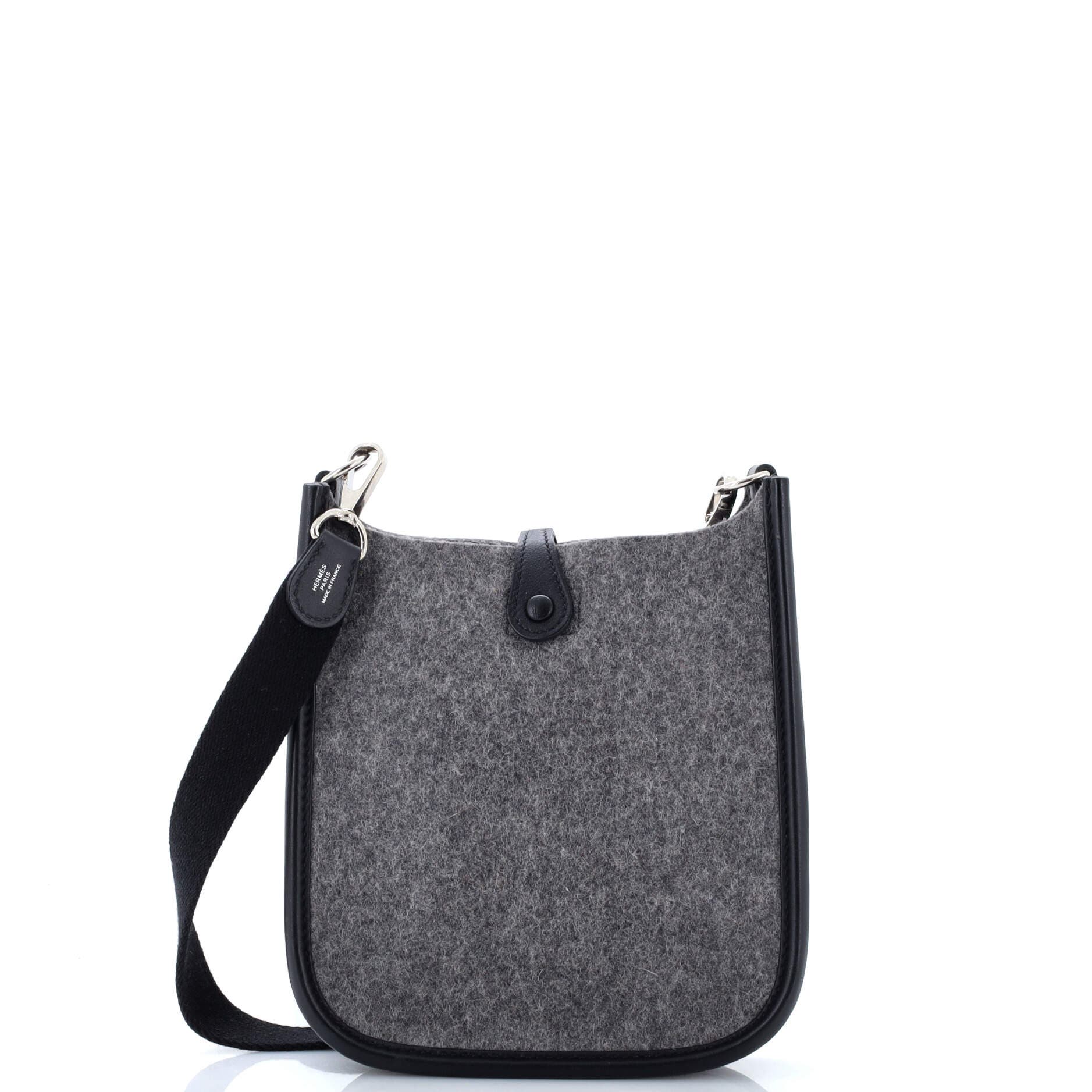 Pre-Owned Hermes Evelyne Bag Gen III Felt TPM, Alternate, color, Gray
