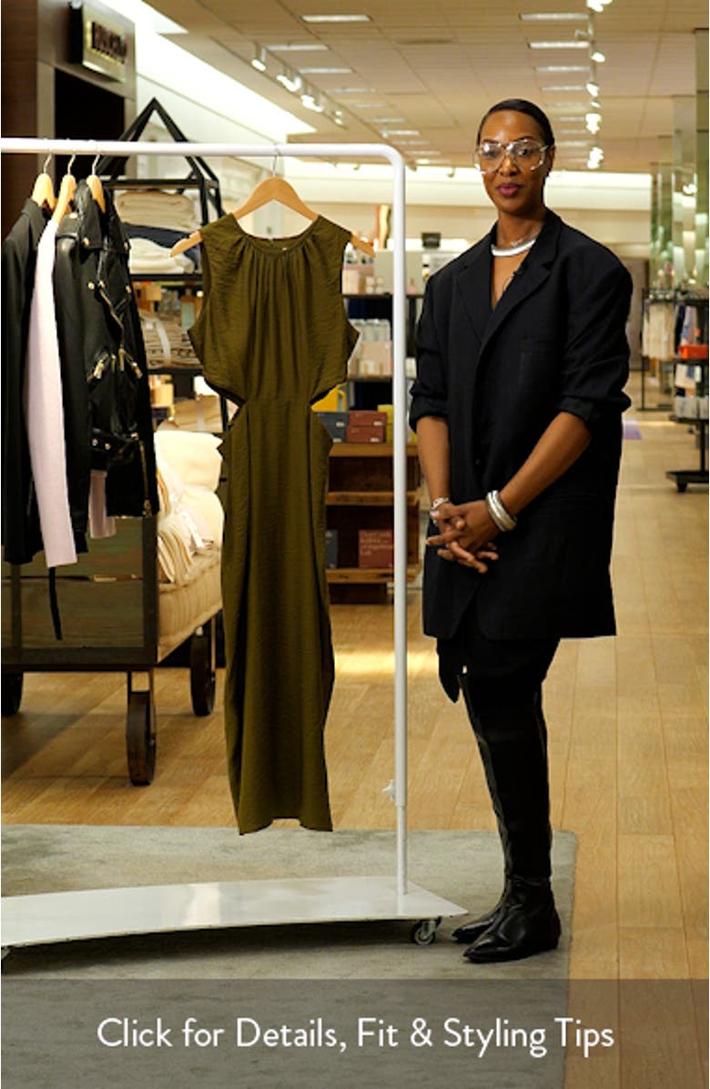 Crinkled Cutout Midi Dress, sales video thumbnail