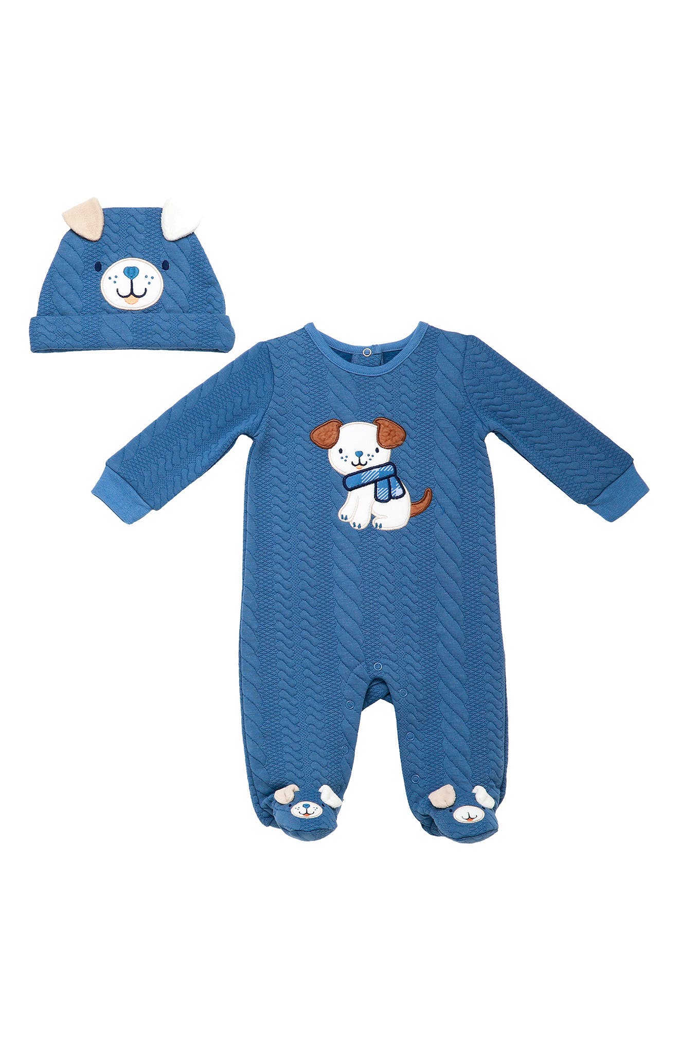 BABY STARTERS Kids' Sweater Knit Footie & Hat Set