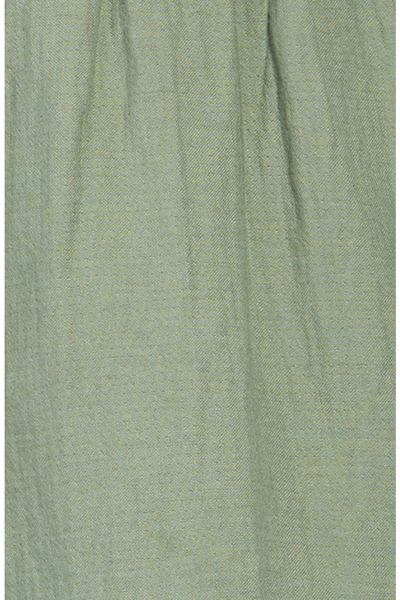 Kids' Tiered Long Sleeve Cotton Shirt Dress, Alternate, color, GREEN LILYPAD