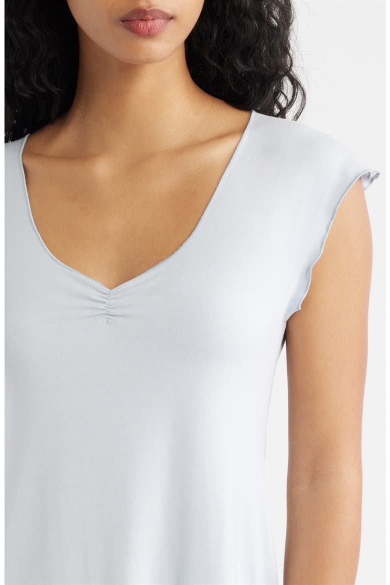 Georgia Deep V-Neck Minidress, Alternate, color, BABY BLUE