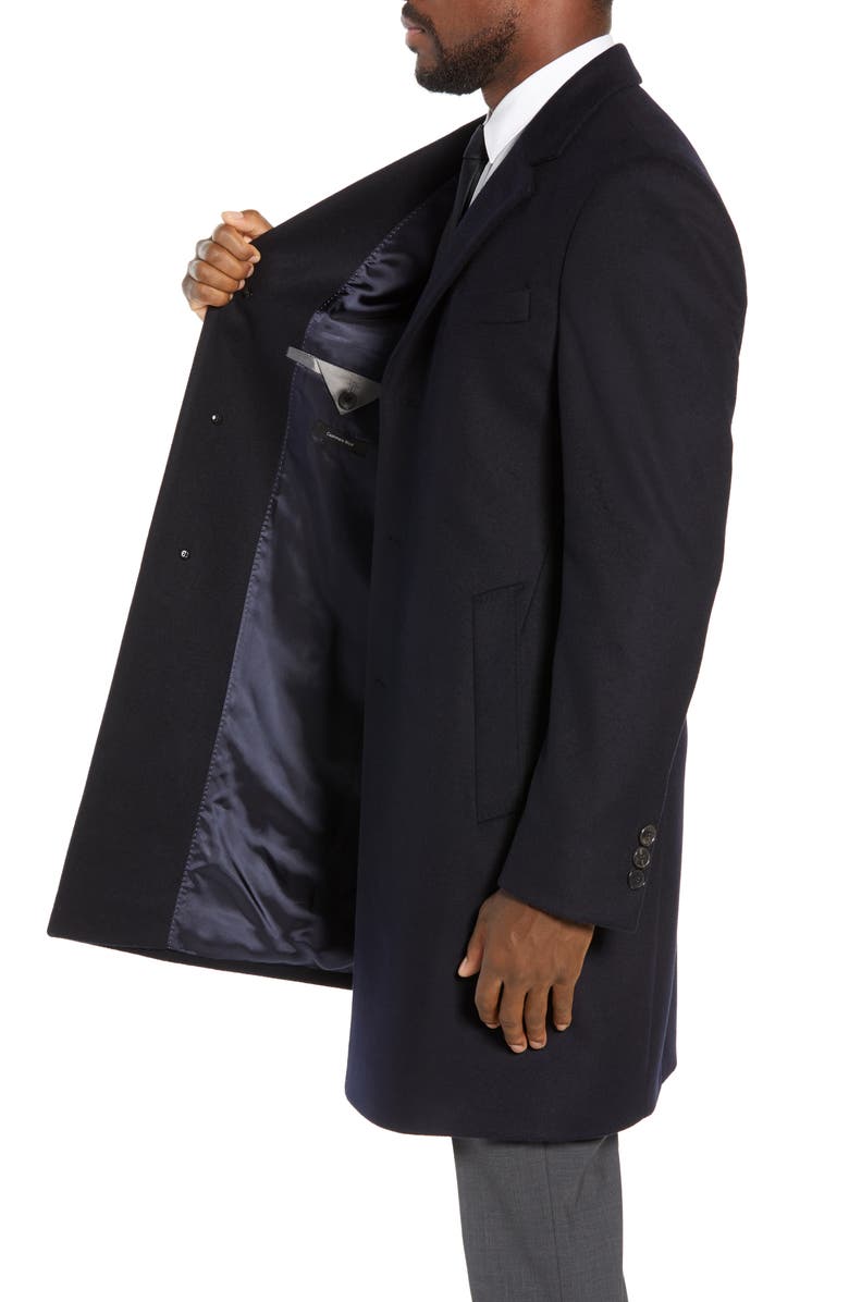 BOSS Nye Regular Fit Solid Wool & Cashmere Topcoat, Alternate, color, 
