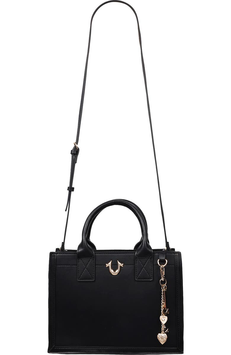 True Religion Modern Edge Charm Tote, Alternate, color, Black