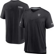 Nike Men's Nike Black Las Vegas Raiders Sideline Coach Chevron Lock Up Logo V-Neck Performance T-Shirt