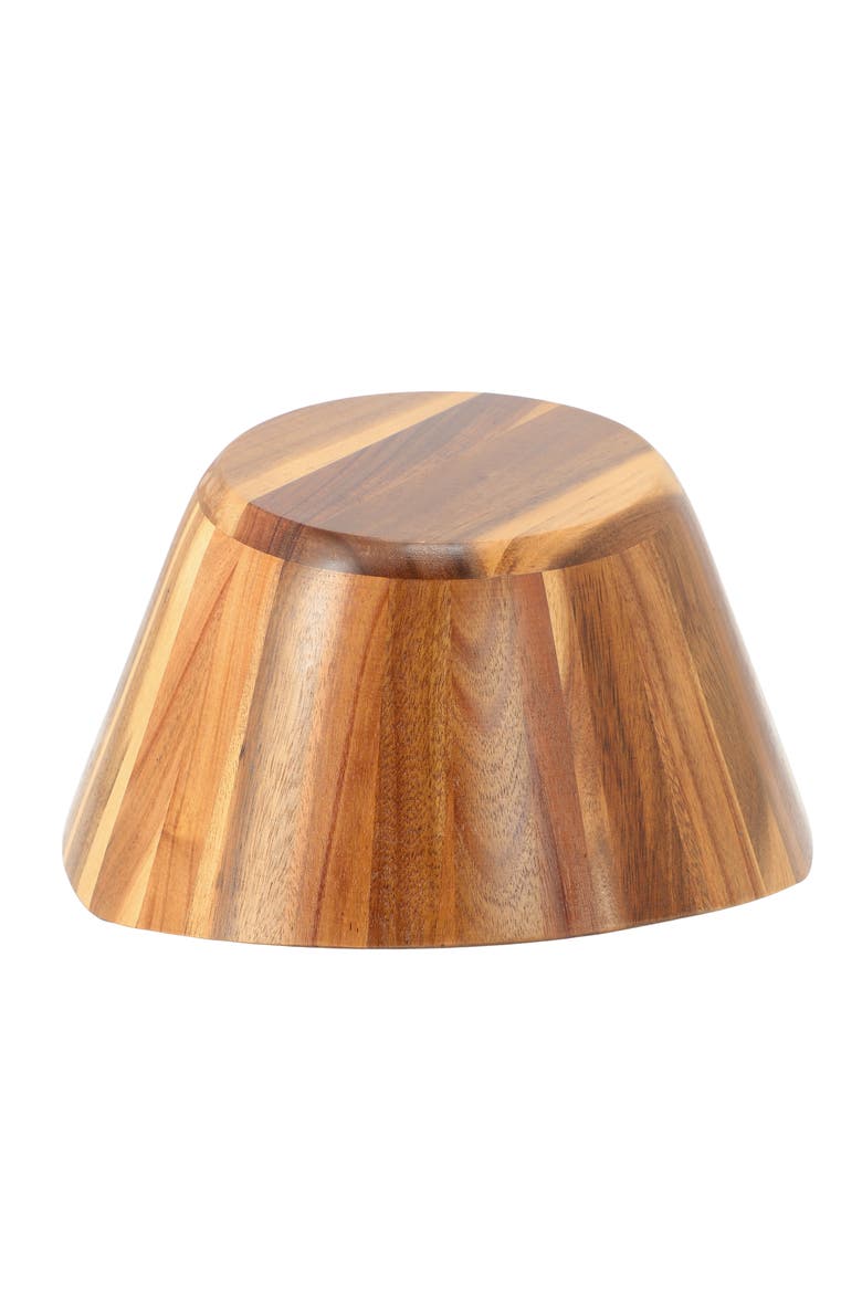 11.75 Inch Acacia Wood Deep Salad Bowl, Alternate, color, Acacia