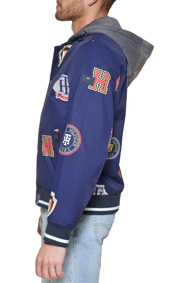 Tommy Hilfiger Hooded Bomber Jacket, Alternate, color, 