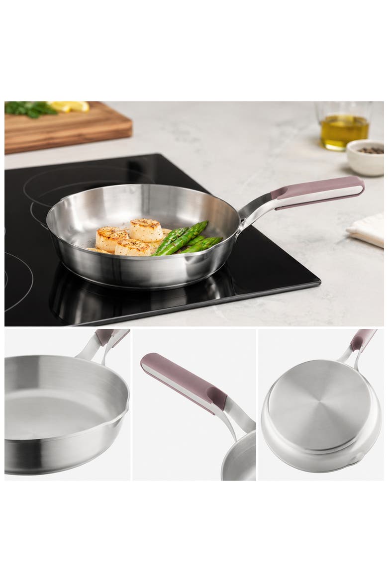 Elements 18/10 Stainless Steel Skillet, Alternate, color, PURPLE