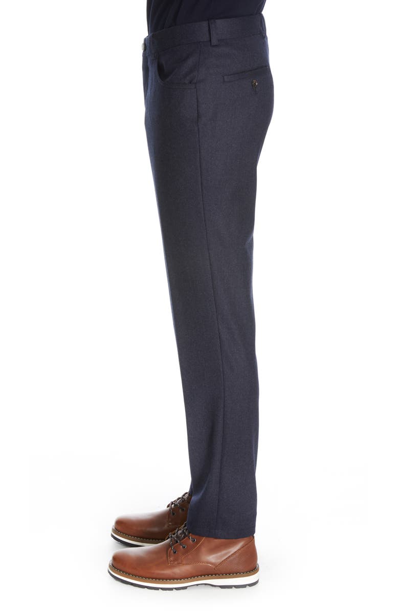 Jack Victor Sage Feather Wool Flannel Pants, Alternate, color, 