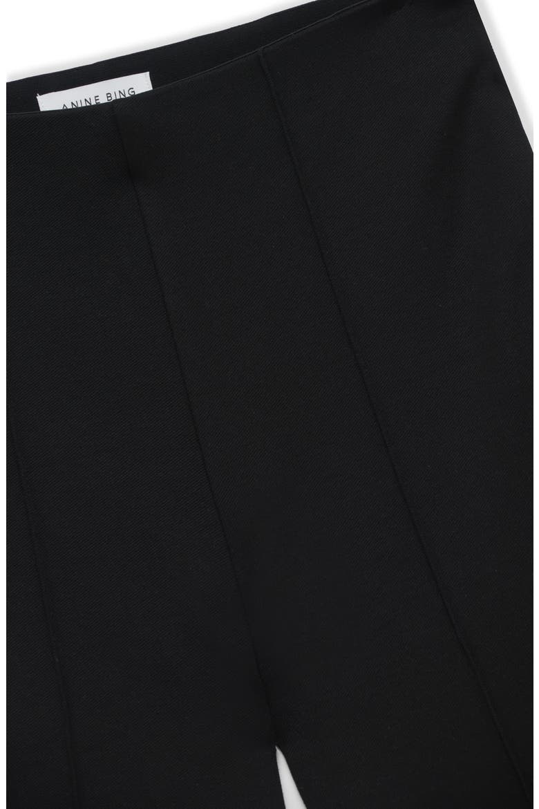 Lex High Waist Pintuck Slim Flare Ponte Pants, Alternate, color, BLACK