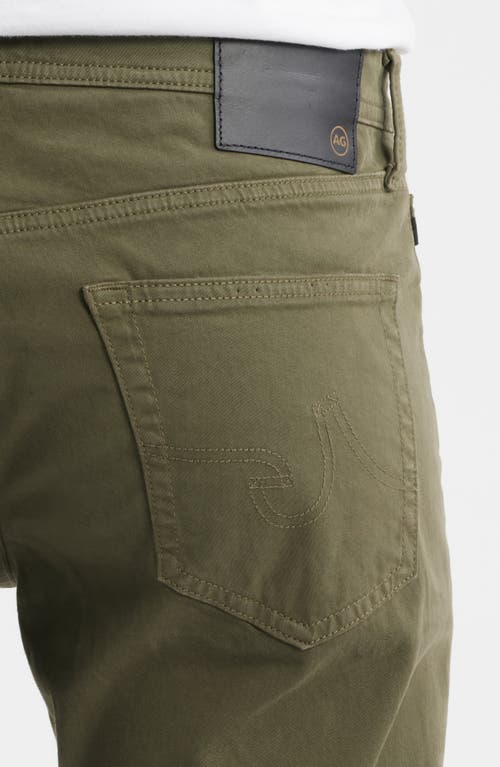 Ag Tellis Stretch Sateen Modern Slim Pants In Green