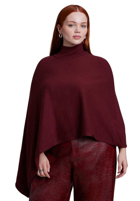 Asymmetric Turtleneck Cape (plus)
