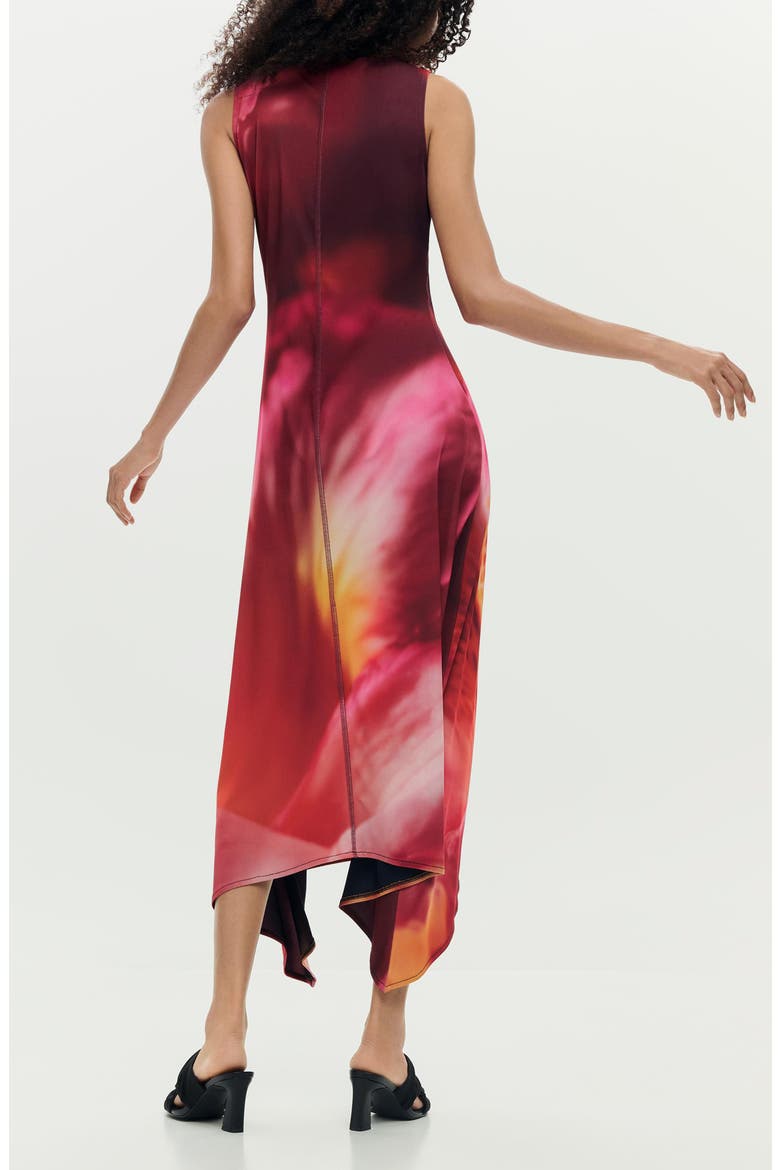 Floral Print Sleeveless Dress, Alternate, color, BLACK