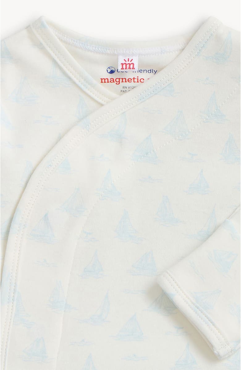 Magnetic Me Tiny Tides Organic Cotton Top, Pants & Hat Set, Alternate, color, White