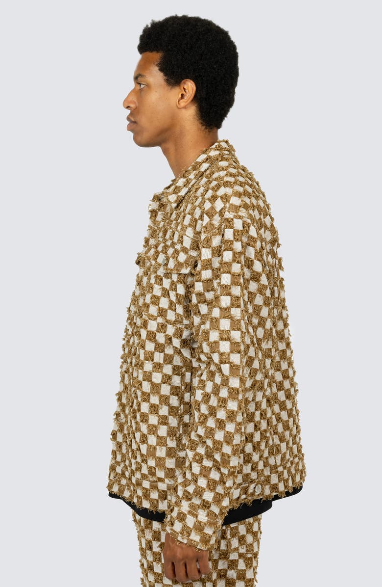 PLEASURES Curfew Checker Trucker Jacket, Alternate, color, 