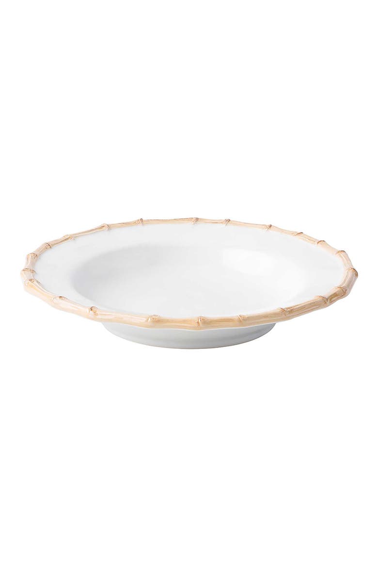 Bamboo Texture Ceramic Pasta Bowl, Main, color, NATURAL
