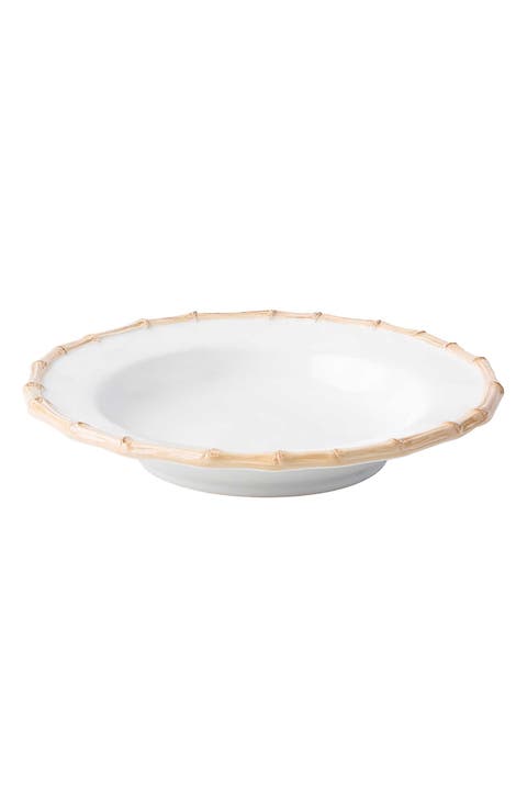 Bamboo Texture Ceramic Pasta Bowl