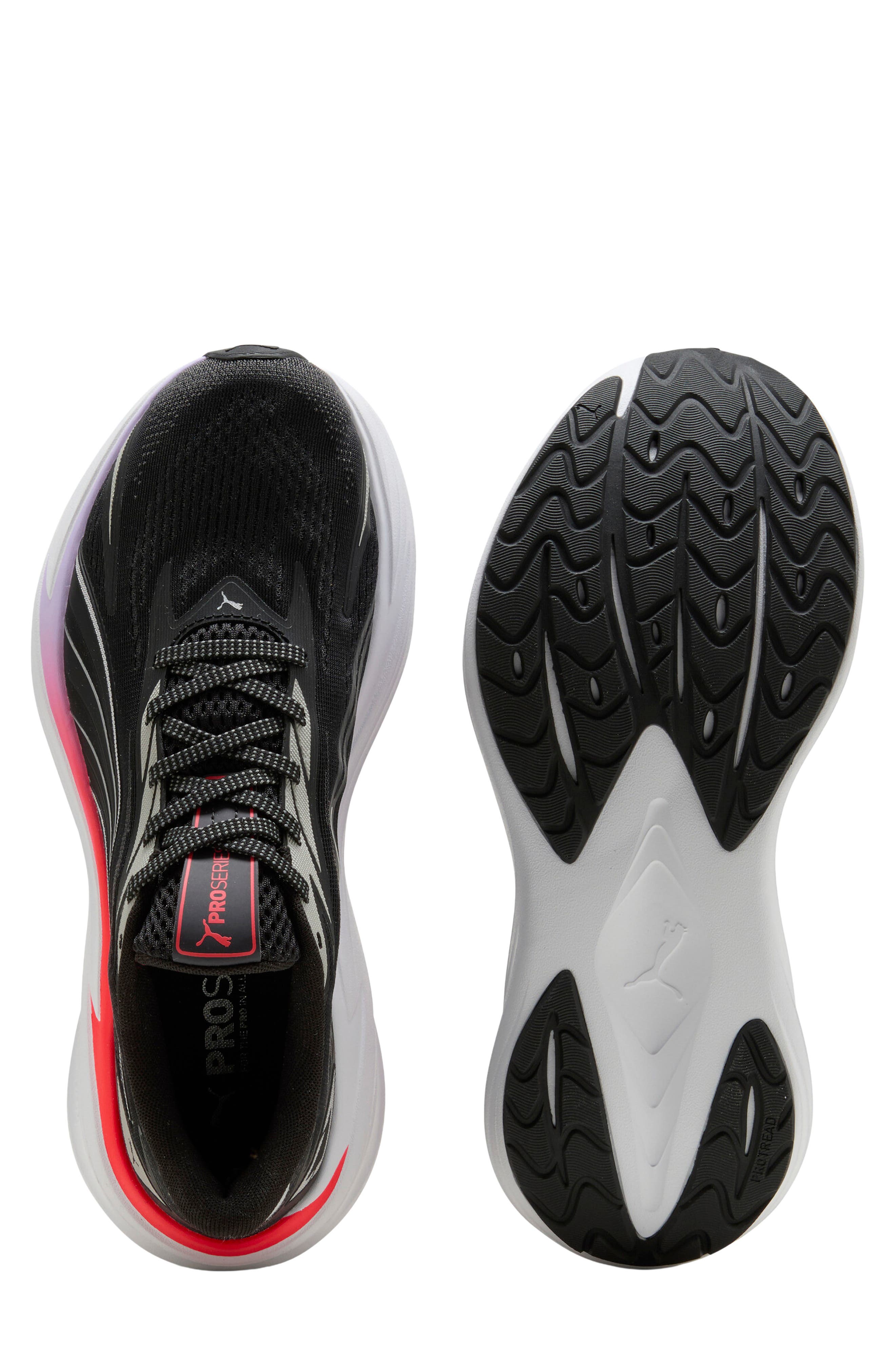 Maxima Pro Sneaker, Alternate, color, PUMA BLACK/ RED/ LAVENDER