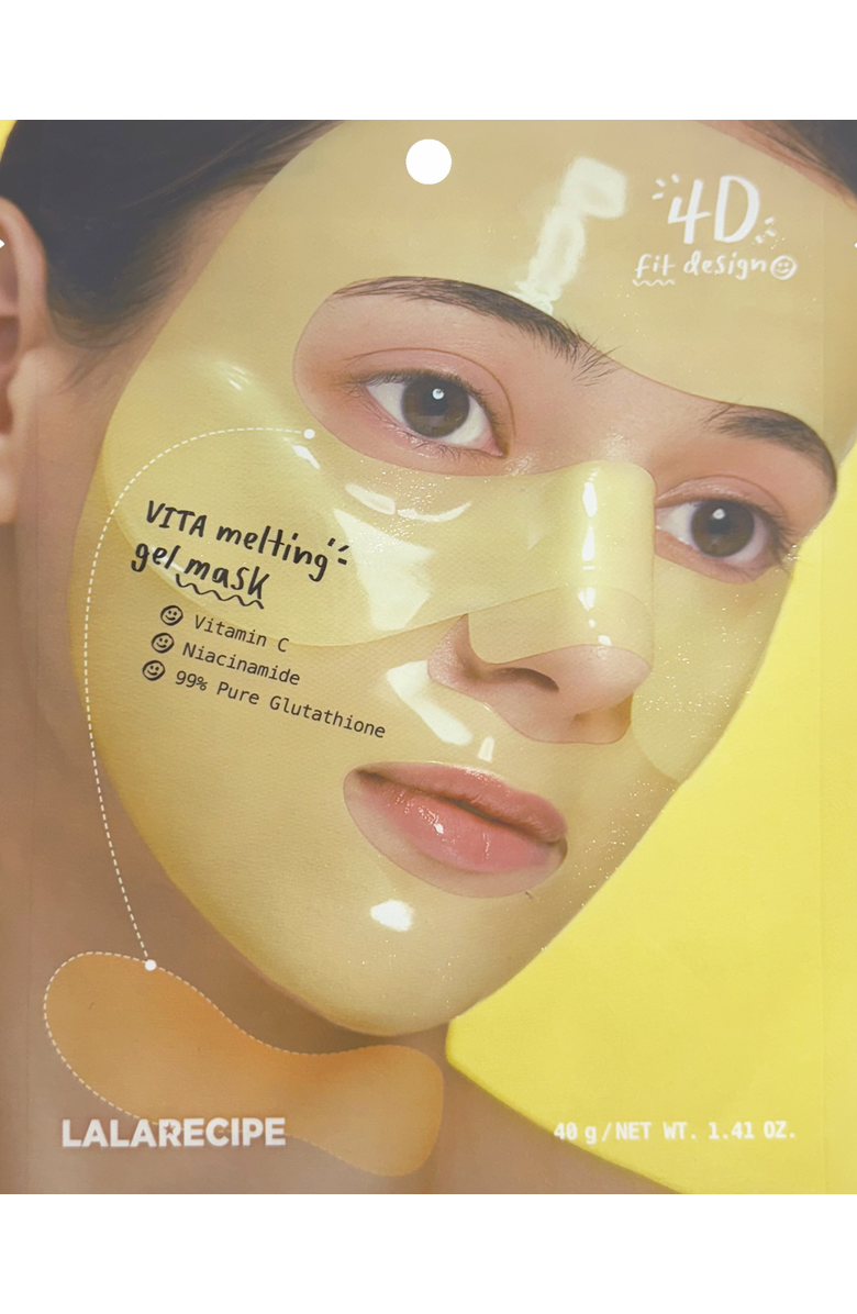 LALA Recipe Vita Melting Gel Mask Set of 4, Alternate, color, Yellow