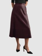 The Fold Andalo Leather Skirt