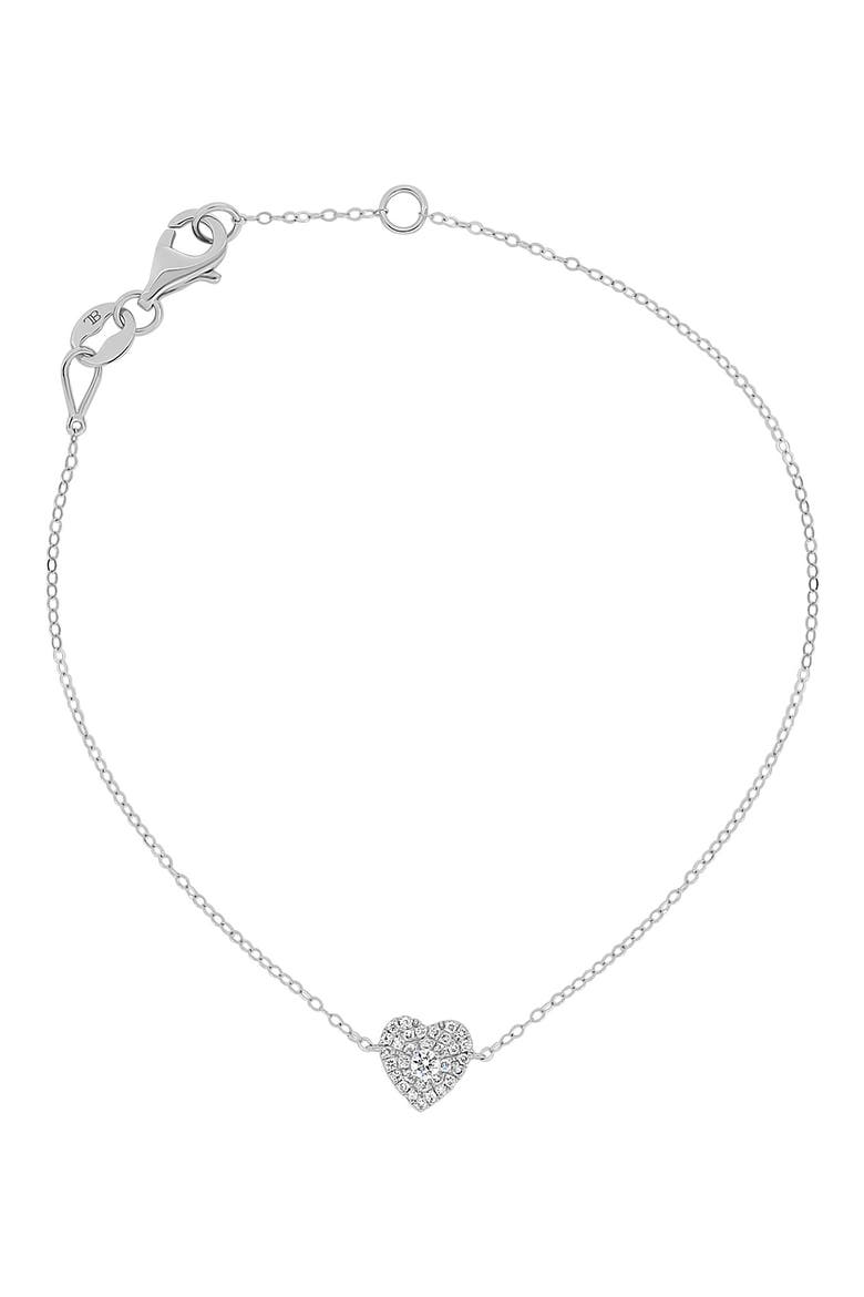 Mika Pavé Diamond Heart Bracelet (Nordstrom Exclusive), Main, color, 18K WHITE GOLD