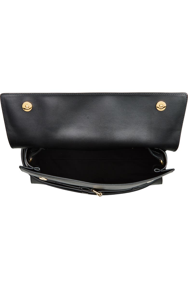 Moschino Large Tie Me Leather Shoulder Bag, Alternate, color,