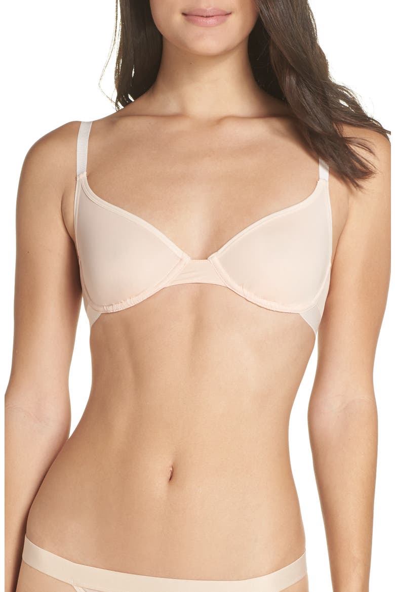 Silky Demi Bra, Main, color, PEACH