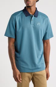 MALBON GOLF Fairway Hex Piqué Golf Polo