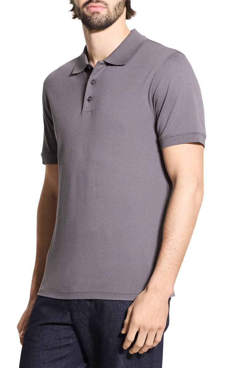 Theory Precise Piqué Polo, Alternate, color, Carbon