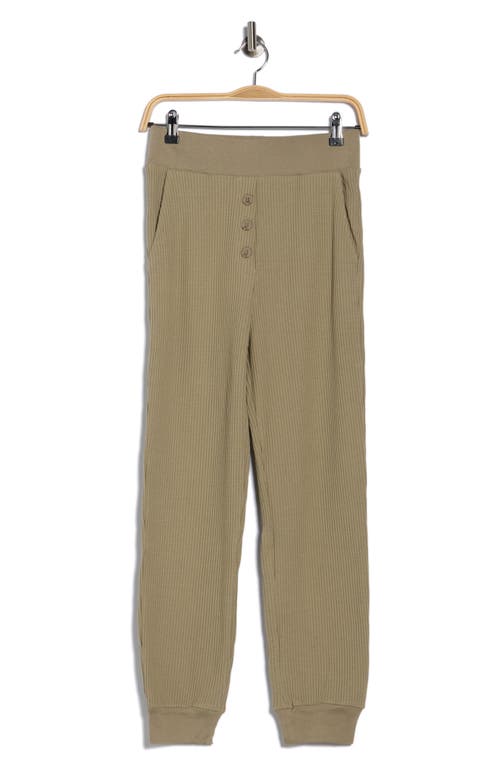 The Range Stretch Cotton Waffle Knit Joggers In Brown