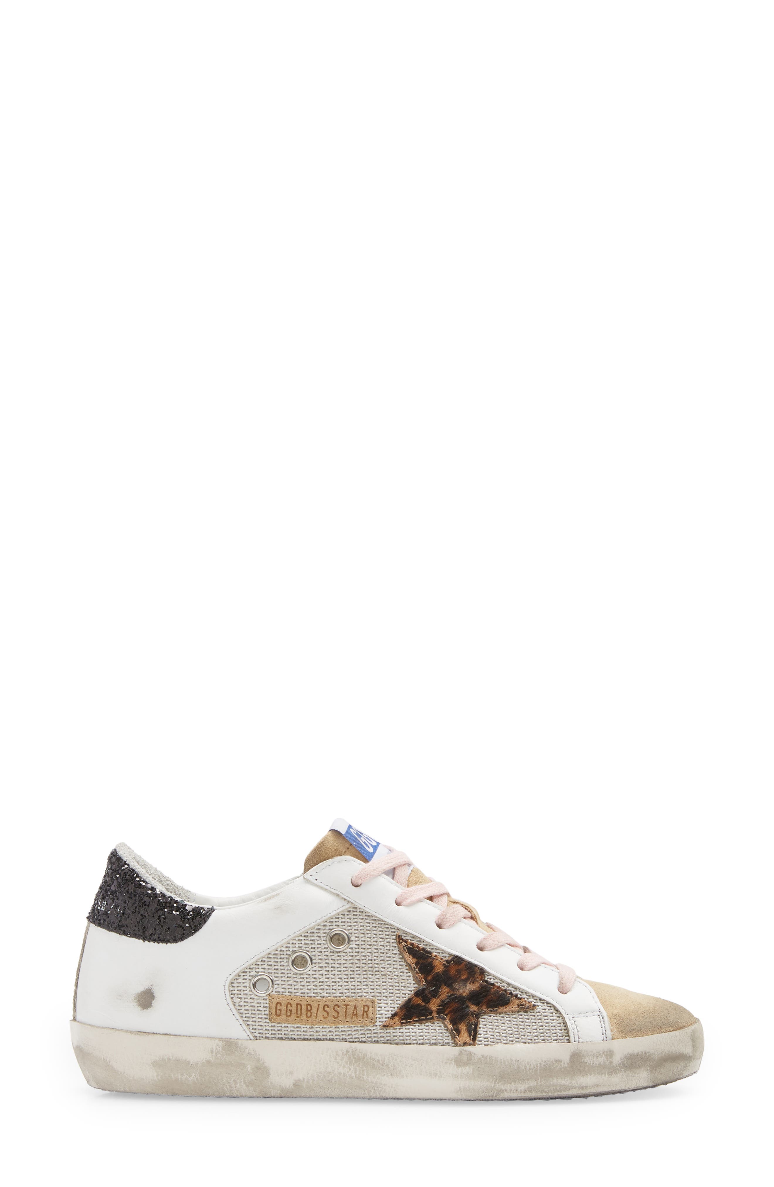 Super-Star Low Top Sneaker (Nordstrom Exclusive), Alternate, color, SILVER/ WHITE/ BROWN/ BLACK