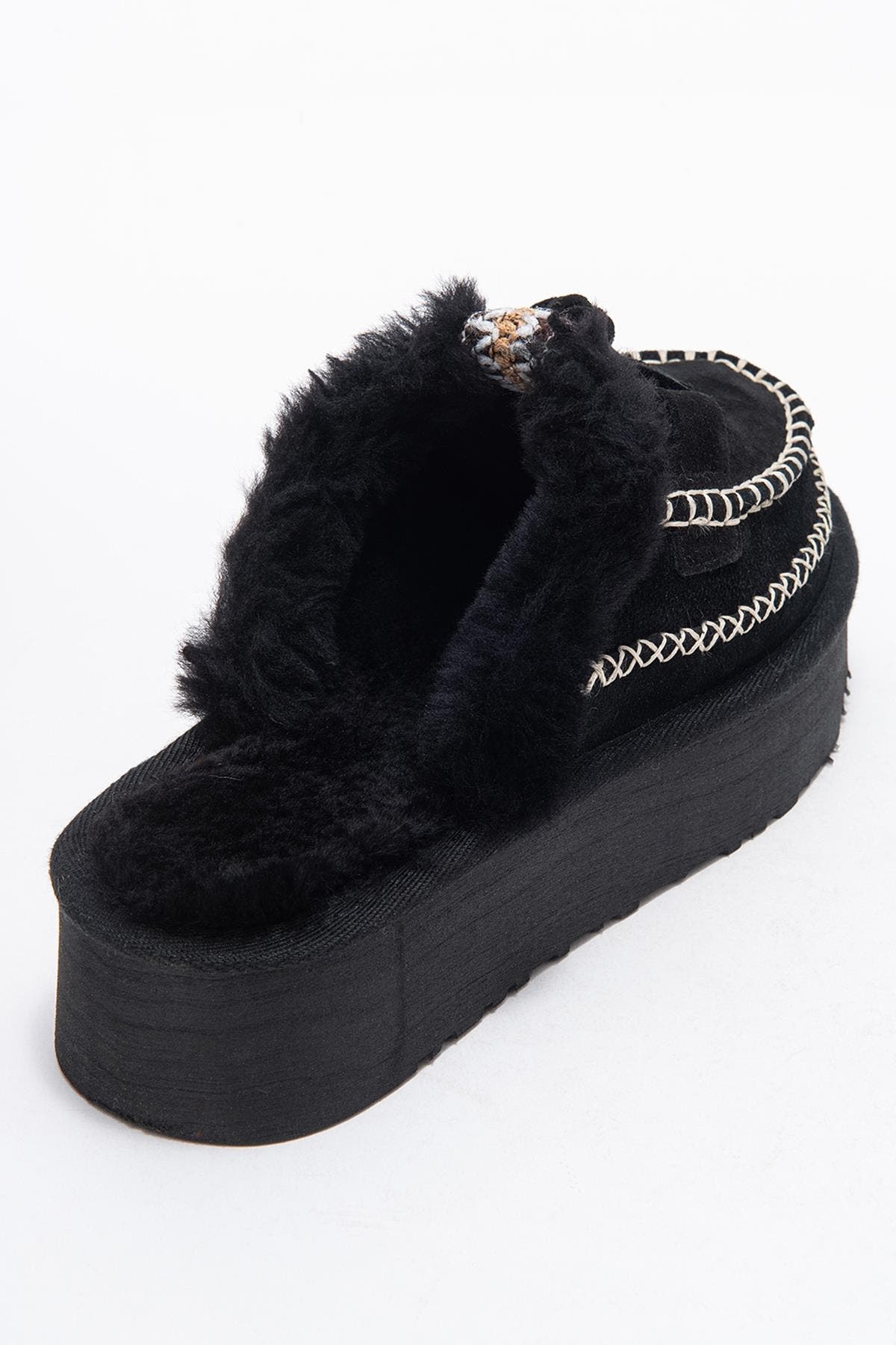 Forever & Always Shoes Yalina Leather Platform Moccasin Slippers, Alternate, color, 