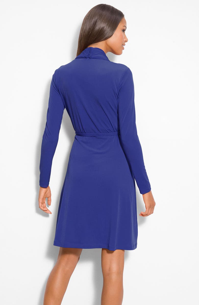 Calvin Klein Pleat Front Jersey Dress, Alternate, color, 