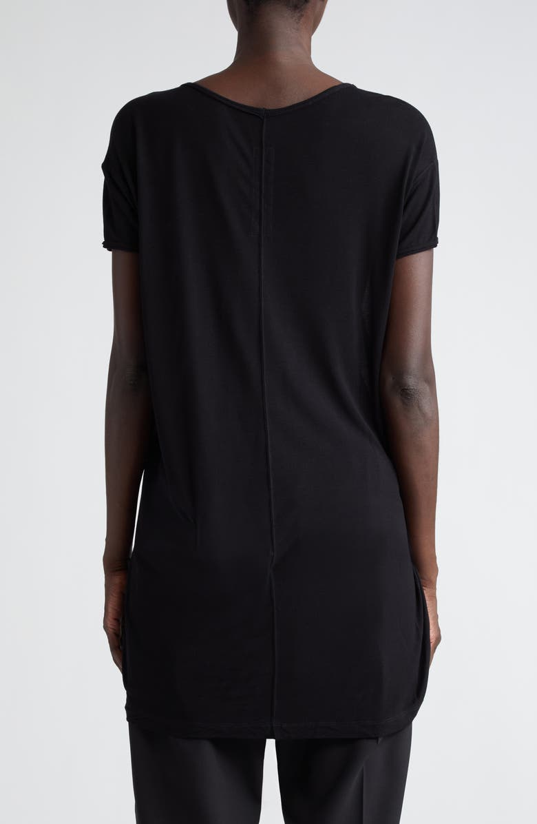 Rick Owens Hiked Asymmetric Drape Detail Jersey T-Shirt, Alternate, color,